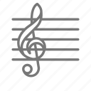 bar, clef, music, notes, music lines, read music