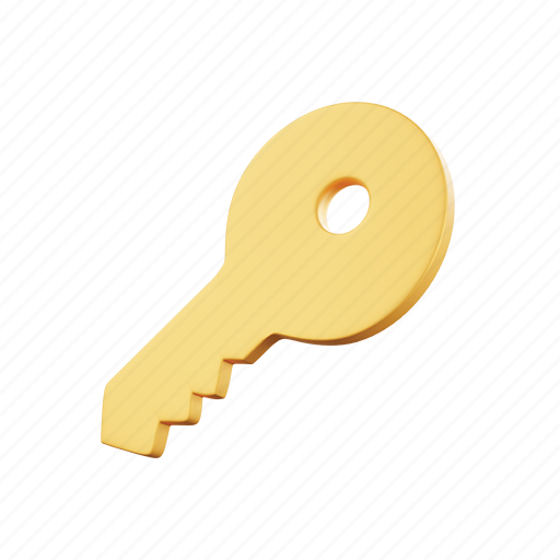 Key, access, password, lock, protection, safe, safety 3D illustration - Download on Iconfinder