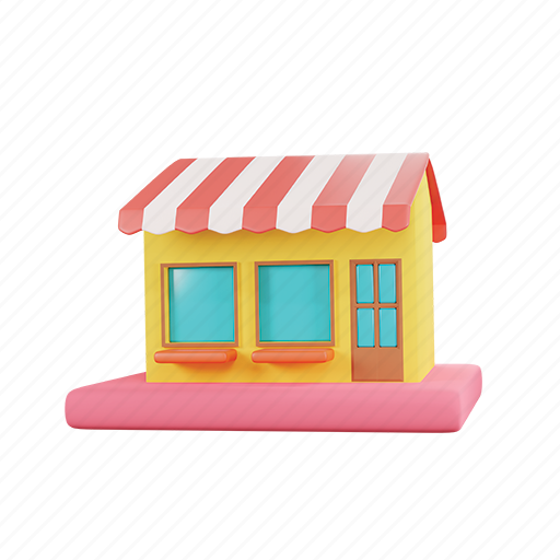 Shop, store, ecommerce, market, online, buy, sale 3D illustration - Download on Iconfinder