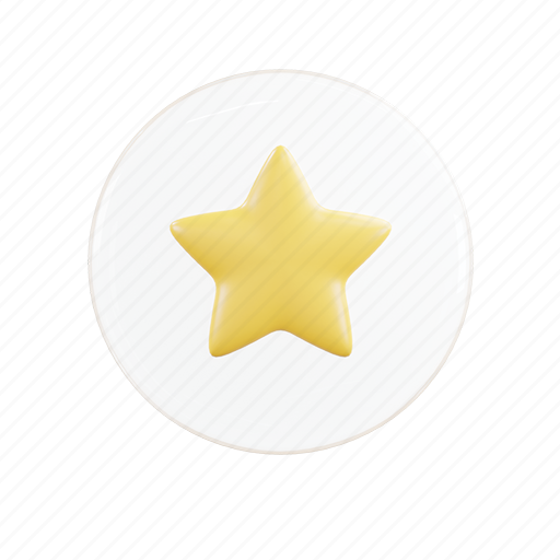 Star, achievement, favorite, rating, medal, award, badge 3D illustration - Download on Iconfinder