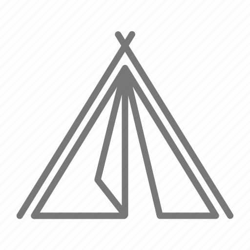 Camp, tent, adventure, outdoor, miners tent, miner's tent, teepee tent icon - Download on Iconfinder