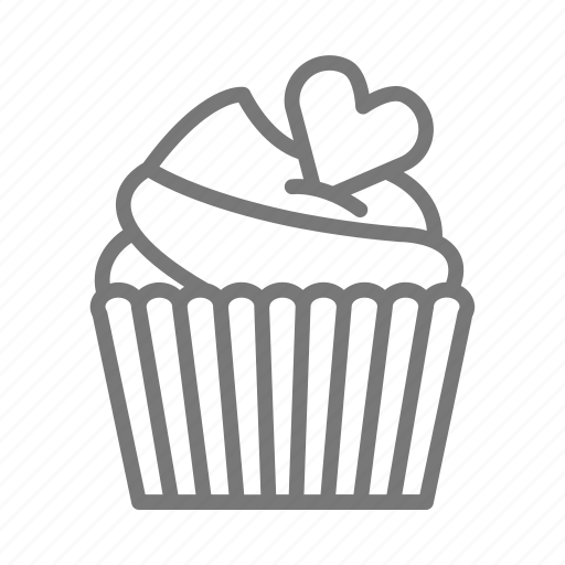 Cupcake, heart, valentine icon - Download on Iconfinder