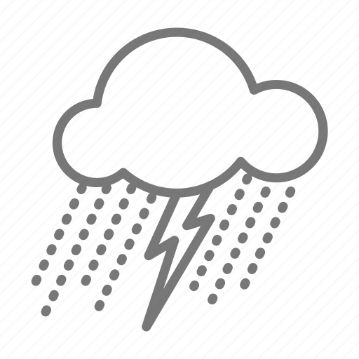 Cloud, lightning, storm, weather, stormy, cloud with lightning icon - Download on Iconfinder