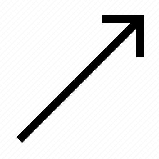 Arrow, diagonal, minimalist, up icon - Download on Iconfinder