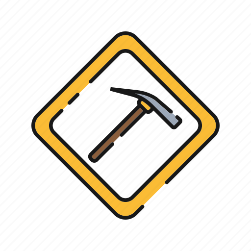 Hammer, hand, mining, rock, sign, soil icon - Download on Iconfinder