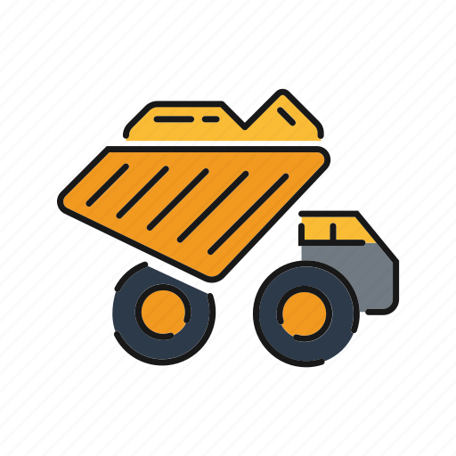 Dump truck, heavy, mining, truck, vehicle icon - Download on Iconfinder