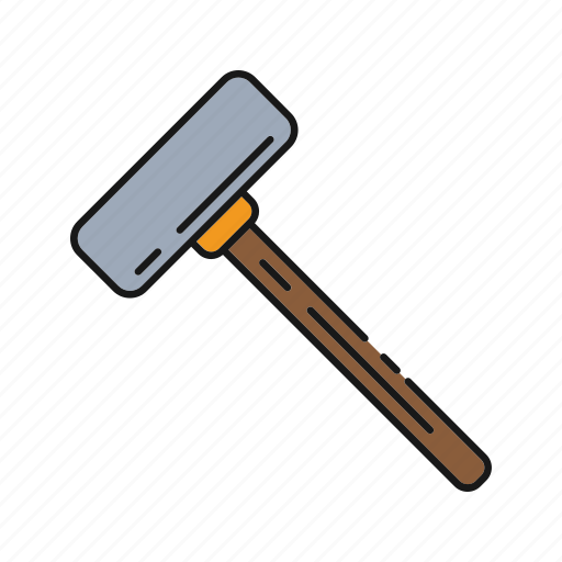 Hammer, hand, mining, rock, soil icon - Download on Iconfinder