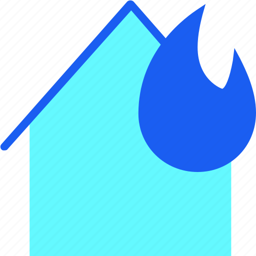 Burn, emergency, fire, flame, home, house, light icon - Download on Iconfinder