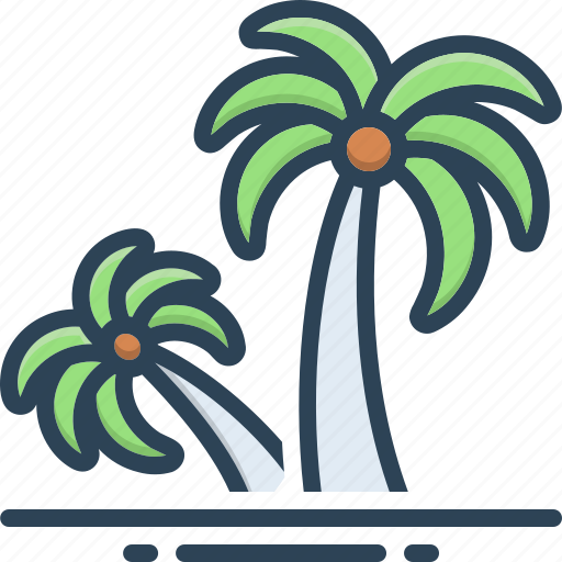 Beach, botany, coconut, foliage, island, palm, tree icon - Download on Iconfinder