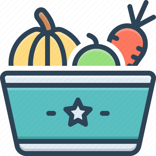 Basket, garden, stuff, vegetable, veggies, verdancy, viridity icon - Download on Iconfinder