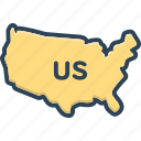 boundary, country, land, map, states, united, us