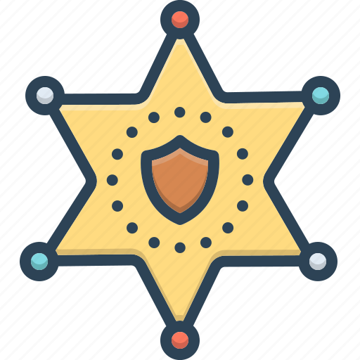 Authority, badge, decoration, deputy, hexagram, sheriff, star icon - Download on Iconfinder