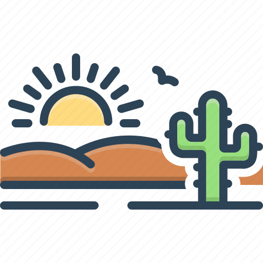 Barren, cactus, desert, infertile, sandbar, sands, wilderness icon - Download on Iconfinder
