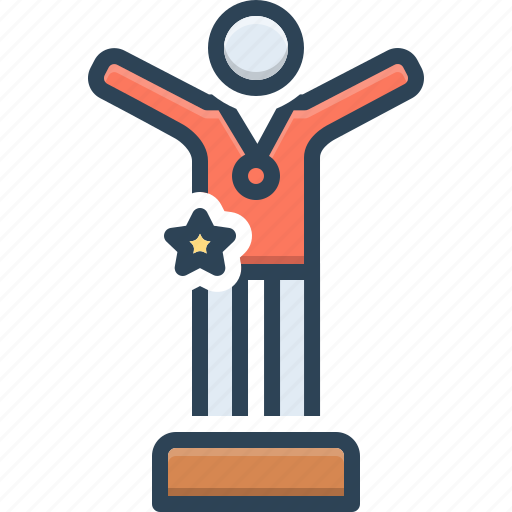 Champion, medalist, reward, success, vanquisher, win, winner icon - Download on Iconfinder