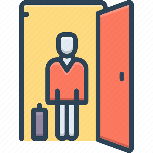 Guest, holiday, house guest, luggage, outsider, person, visitor icon - Download on Iconfinder