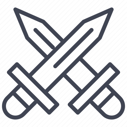 Crossed, swords, miscellaneous, protection, weapon icon - Download on Iconfinder