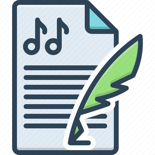 Composition, concept, conformation, creation, lyrics, melody, music icon - Download on Iconfinder