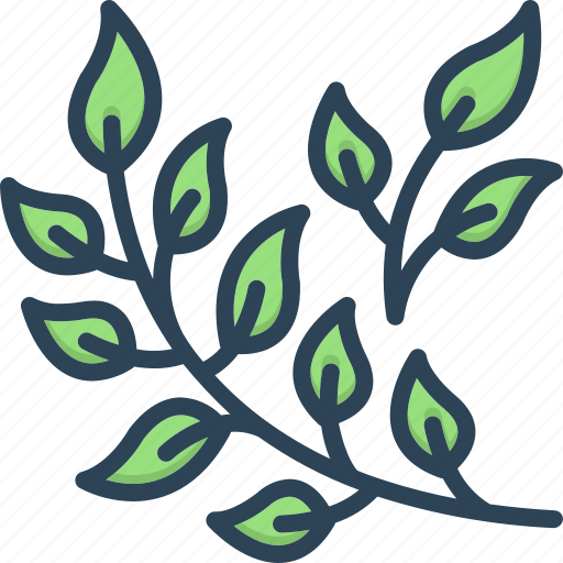 Botanical, branch, floral, foliage, greenery, leaves, nature icon - Download on Iconfinder
