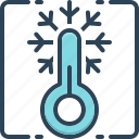 lagging, cold, snow, snowflake, climate, weather, thermometer