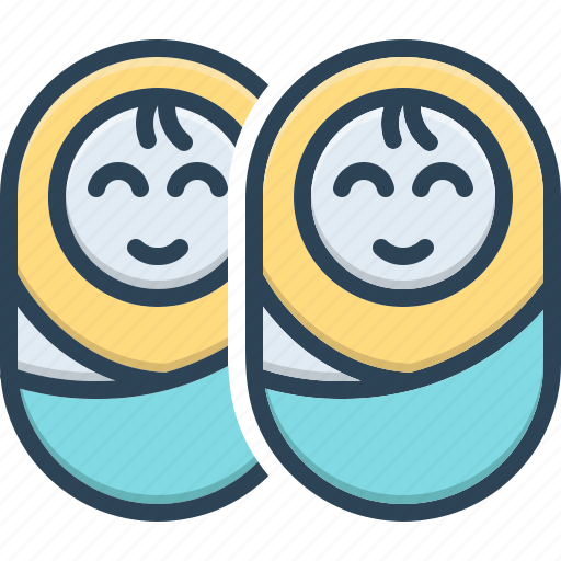 Dual, baby, newborn, duplicate, double, twain, twin icon - Download on Iconfinder