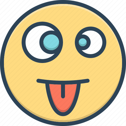Mad, tongue, wacky, insane, goofy, crazy, brainsick icon - Download on Iconfinder