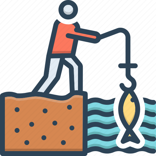 But, catch, fishing, fishhook, fisherman, hanging, aquatic icon - Download on Iconfinder