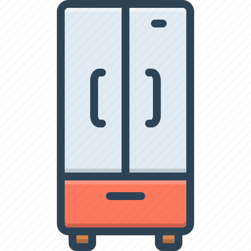Double, cupboard, household, furniture, interior, clothes, cabinet icon - Download on Iconfinder