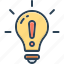 suggests, advise, brilliant, idea, innovation, creativity, bulb 