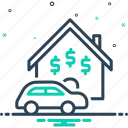 assets, property, wealth, possessions, belongings, house, car