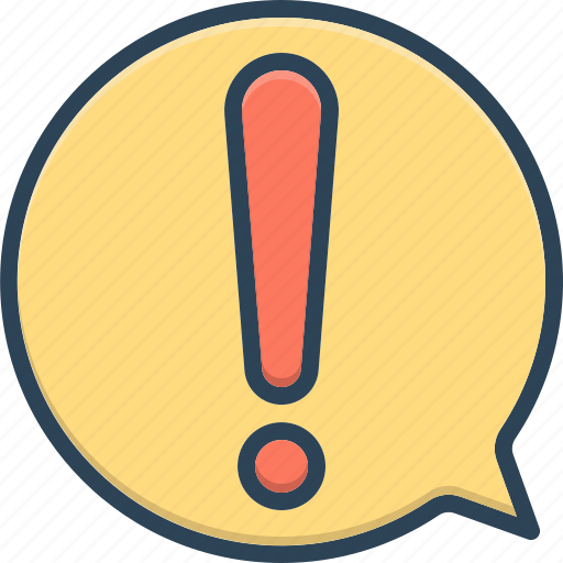 Attention, attentive, alert, danger, bubble, notification, exclamation icon - Download on Iconfinder