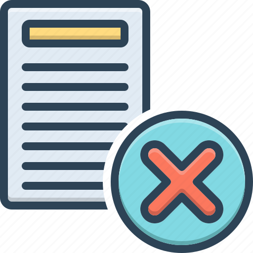 Fail, refuse, cancel, cross, delete, deny, document icon - Download on Iconfinder
