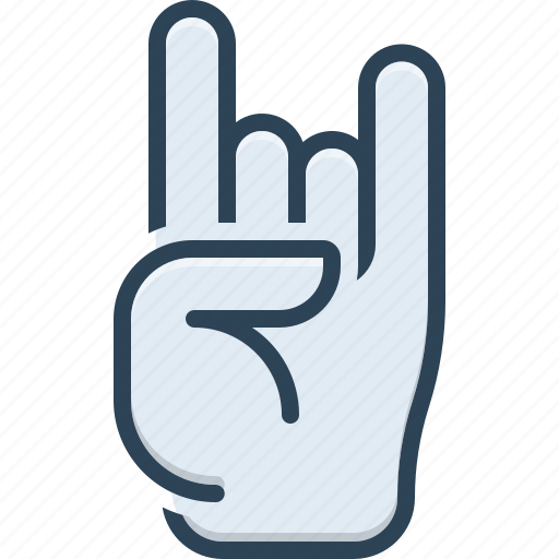 Rock, hand, gesture, coolness, rocker, party, rock and roll icon - Download on Iconfinder