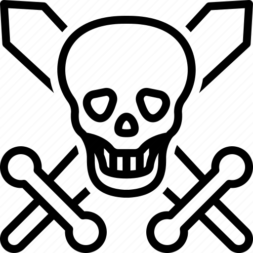 Kills, bone, crossbone, halloween, danger, attention, death skull icon - Download on Iconfinder