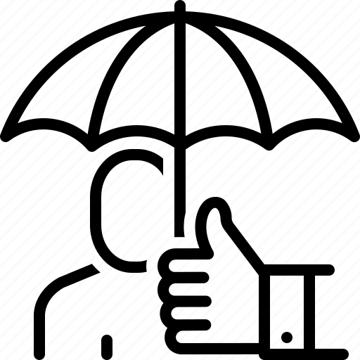 Helps, umbrella, protect, rain, succor, handle, assurance icon - Download on Iconfinder