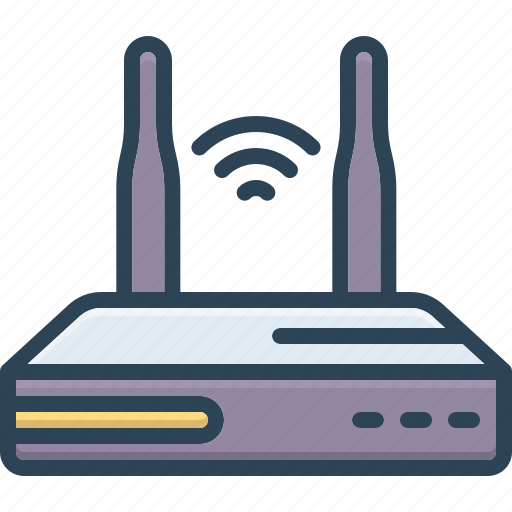 Routers, network, wireless, broadband, antenna, cable, communication icon - Download on Iconfinder