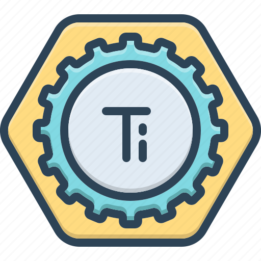 Titanium, periodic, material, atomic, number, chemical, education icon - Download on Iconfinder