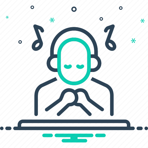 Concentration, attention, focusing, centralization, listen, music, mindfulness icon - Download on Iconfinder