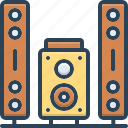 speakers, acoustic, bass, electronic, entertainment, equipment, loudspeaker, musical, sound box