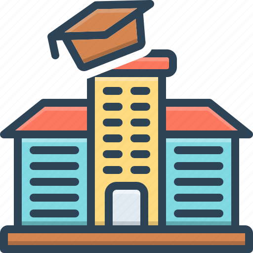 Academy, college, institution, seminary, education, school, building icon - Download on Iconfinder