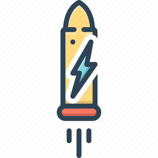 Dynamic, bullet, dangerous, copper, energetic, cartridge, forceful icon - Download on Iconfinder
