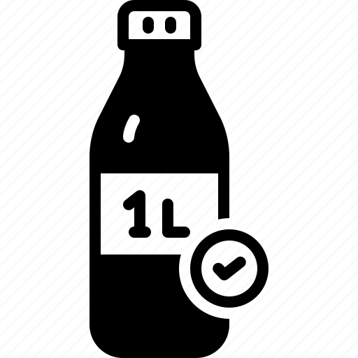 Literally, approve, container, one liter, cold drink, plastic bottle, literally bottle icon - Download on Iconfinder