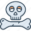 bones, halloween, danger, skeleton, toxic, gameover, death skull 