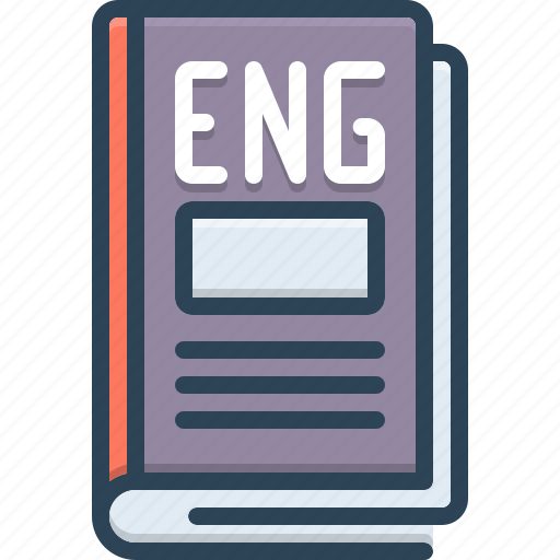 Eng, education, book, diary, textbook, encyclopedia, lecture icon - Download on Iconfinder