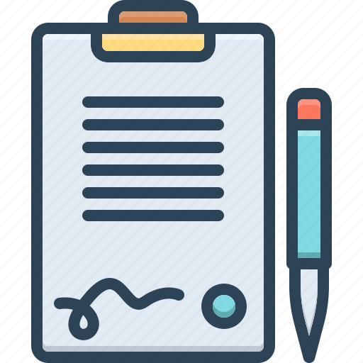 Signature, contract, legal, document, agreement, clipboard, notary icon - Download on Iconfinder
