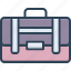 bag, baggage, briefcase, luggage, portmanteau, suitcase, traveling bag 