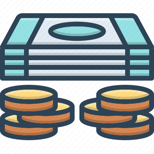 Cash, currency, money, moolah, penny, piles icon - Download on Iconfinder