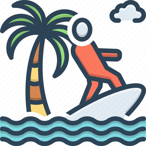 Acrobatic, adventure, beach, kitesurfer, sport, water, water sport icon - Download on Iconfinder