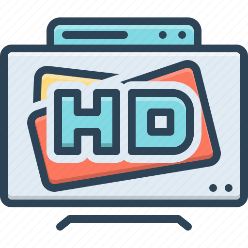 Hdtv, tv, electronic, monitor, digital, television, broadcast icon - Download on Iconfinder
