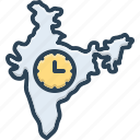ist, country, national, map, clock, india, indian, standard