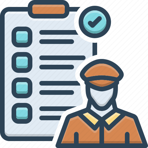 Clearance, customs, officer, inspector, policeman, freight, regulation icon - Download on Iconfinder